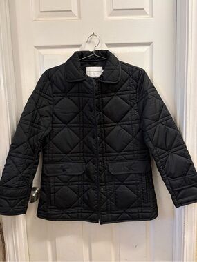 NWOT Rebecca Minkoff Quilted Diamond Collared Black Long Sleeve Jacket Size M